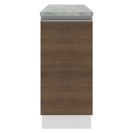 Mueble de Cocina Madesa Glamy 35 cm 1 Puerta Blanco/Marrón