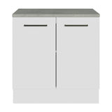 Gabinete Bajo Multiuso Garaje 80cm (con Encimera) Blanco