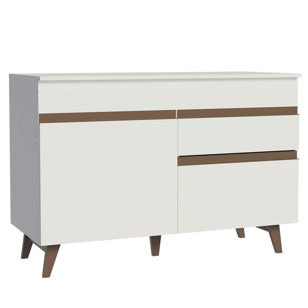 Mueble para Lavadero 120 cm 2 Puertas 1 Cajón Blanco Reims