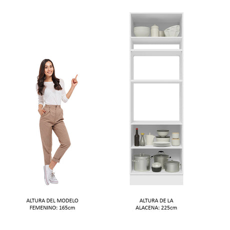 Mueble de Cocina para Horno Madesa Glamy 70 cm 3 Puertas Blanco/Marrón