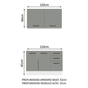 
                  
                    Load image into Gallery viewer, Mueble de Cocina Agata Sin Lavadero 120 Cm
                  
                