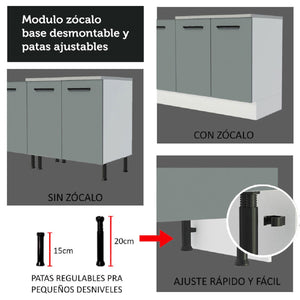 
                  
                    Load image into Gallery viewer, Mueble de Cocina Agata Con Lavadero 120 Cm
                  
                