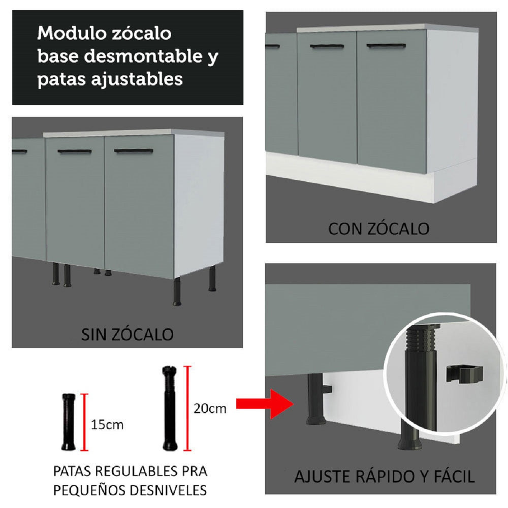 
                  
                    Load image into Gallery viewer, Mueble de Cocina Agata Sin Lavadero 280 Cm
                  
                