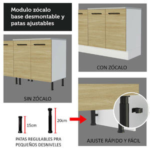 
                  
                    Load image into Gallery viewer, Mueble de Cocina Agata Con Tablero 280 Cm
                  
                