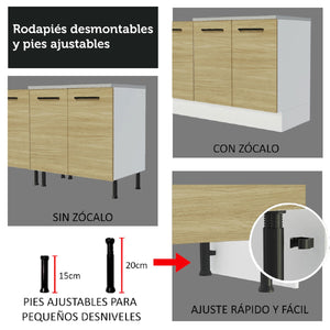 
                  
                    Load image into Gallery viewer, Mueble De Cocina 3 Cajones 2 Puertas 120 Cm
                  
                